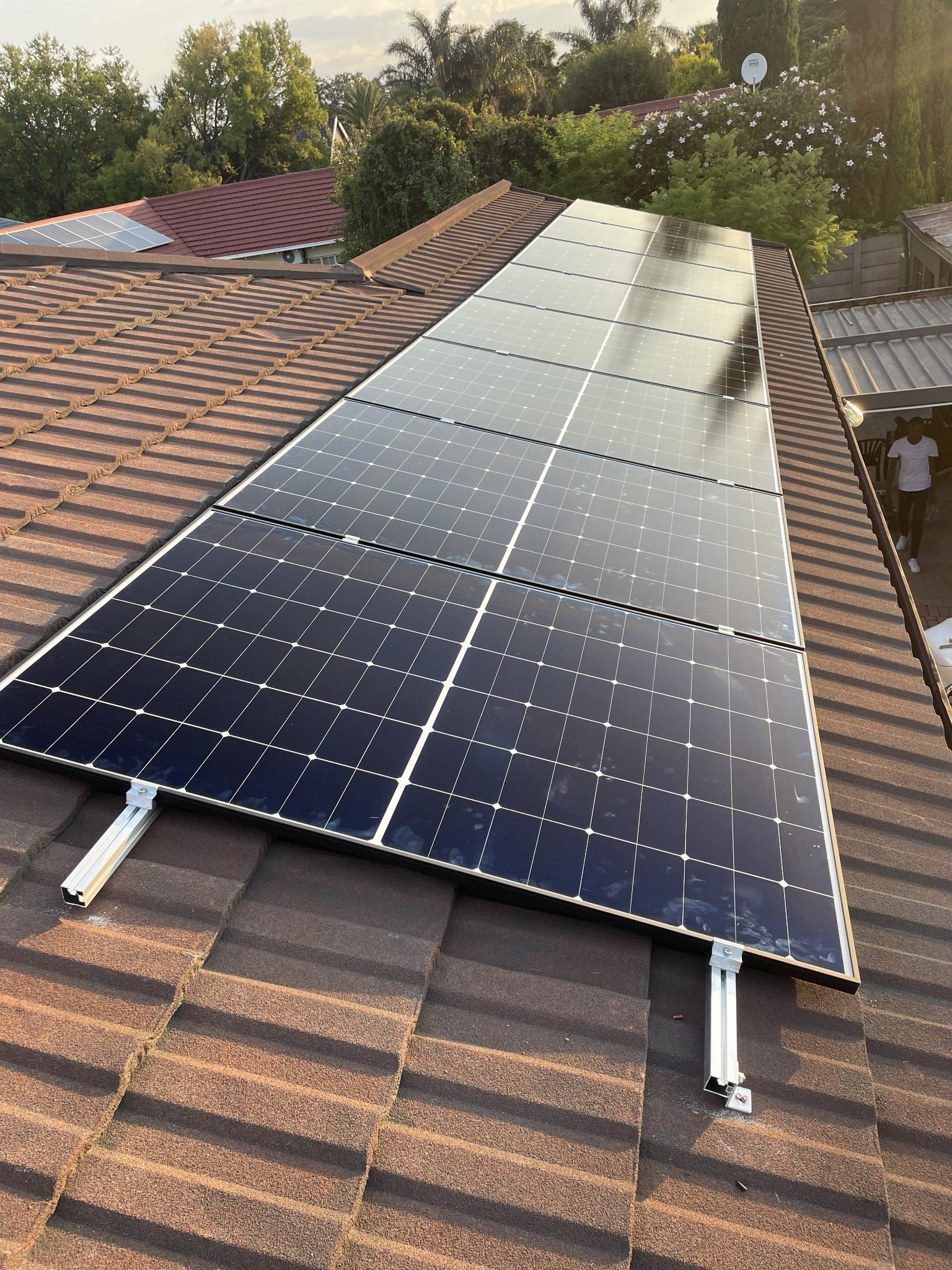Residential solar panel installation